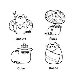 Dessin à colorier: Pusheen (Personnages de dessins animés) #188465 - Coloriages à Imprimer Gratuits