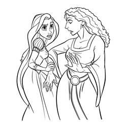 Dessin à colorier: Raiponce (Personnages de dessins animés) #170048 - Coloriages à Imprimer Gratuits