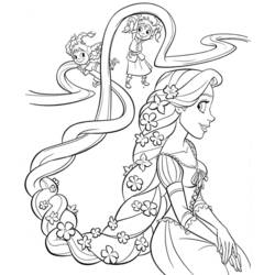 Dessin à colorier: Raiponce (Personnages de dessins animés) #170052 - Coloriages à Imprimer Gratuits