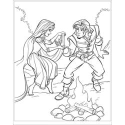 Dessin à colorier: Raiponce (Personnages de dessins animés) #170056 - Coloriages à Imprimer Gratuits