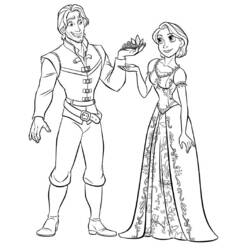 Dessin à colorier: Raiponce (Personnages de dessins animés) #170065 - Coloriages à Imprimer Gratuits