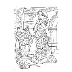 Dessin à colorier: Raiponce (Personnages de dessins animés) #170075 - Coloriages à Imprimer Gratuits