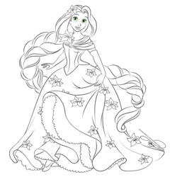 Dessin à colorier: Raiponce (Personnages de dessins animés) #170080 - Coloriages à Imprimer Gratuits