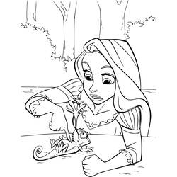 Dessin à colorier: Raiponce (Personnages de dessins animés) #170083 - Coloriages à Imprimer Gratuits