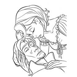 Dessin à colorier: Raiponce (Personnages de dessins animés) #177876 - Coloriages à Imprimer Gratuits