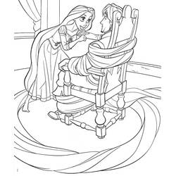 Dessin à colorier: Raiponce (Personnages de dessins animés) #177879 - Coloriages à Imprimer Gratuits