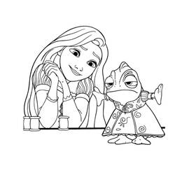 Dessin à colorier: Raiponce (Personnages de dessins animés) #177882 - Coloriages à Imprimer Gratuits