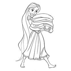 Dessin à colorier: Raiponce (Personnages de dessins animés) #177884 - Coloriages à Imprimer Gratuits