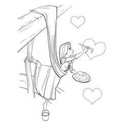 Dessin à colorier: Raiponce (Personnages de dessins animés) #177885 - Coloriages à Imprimer Gratuits