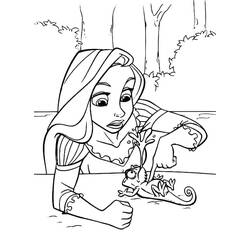 Dessin à colorier: Raiponce (Personnages de dessins animés) #177887 - Coloriages à Imprimer Gratuits