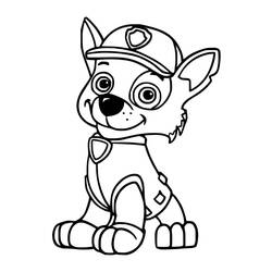 Dessin à colorier: Rocky Pat Patrouille (Personnages de dessins animés) #181712 - Coloriages à Imprimer Gratuits