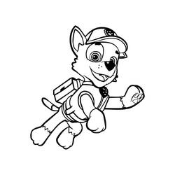 Dessin à colorier: Rocky Pat Patrouille (Personnages de dessins animés) #181713 - Coloriages à Imprimer Gratuits