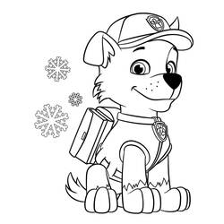 Dessin à colorier: Rocky Pat Patrouille (Personnages de dessins animés) #181714 - Coloriages à Imprimer Gratuits