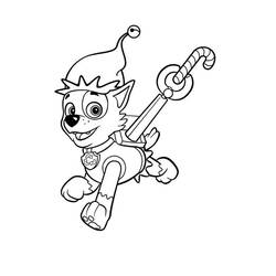 Dessin à colorier: Rocky Pat Patrouille (Personnages de dessins animés) #181716 - Coloriages à Imprimer Gratuits