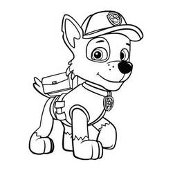 Dessin à colorier: Rocky Pat Patrouille (Personnages de dessins animés) #181717 - Coloriages à Imprimer Gratuits
