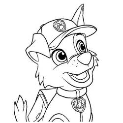 Dessin à colorier: Rocky Pat Patrouille (Personnages de dessins animés) #181718 - Coloriages à Imprimer Gratuits