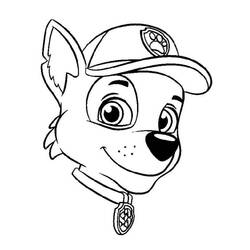 Dessin à colorier: Rocky Pat Patrouille (Personnages de dessins animés) #181720 - Coloriages à Imprimer Gratuits