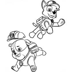 Dessin à colorier: Rocky Pat Patrouille (Personnages de dessins animés) #181727 - Coloriages à Imprimer Gratuits