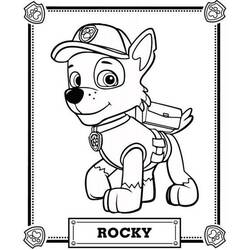 Dessin à colorier: Rocky Pat Patrouille (Personnages de dessins animés) #181728 - Coloriages à Imprimer Gratuits