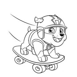 Dessin à colorier: Ruben Pat Patrouille (Personnages de dessins animés) #181638 - Coloriages à Imprimer Gratuits
