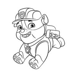 Dessin à colorier: Ruben Pat Patrouille (Personnages de dessins animés) #181649 - Coloriages à Imprimer Gratuits