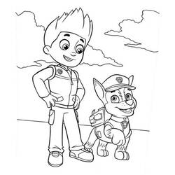 Dessin à colorier: Ryder Pat Patrouille (Personnages de dessins animés) #181759 - Coloriages à Imprimer Gratuits