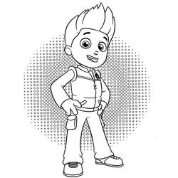 Dessin à colorier: Ryder Pat Patrouille (Personnages de dessins animés) #181766 - Coloriages à Imprimer Gratuits