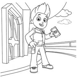 Dessin à colorier: Ryder Pat Patrouille (Personnages de dessins animés) #181768 - Coloriages à Imprimer Gratuits