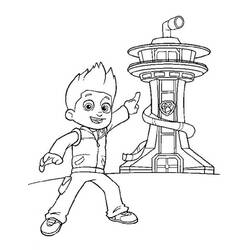 Dessin à colorier: Ryder Pat Patrouille (Personnages de dessins animés) #181769 - Coloriages à Imprimer Gratuits