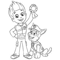 Dessin à colorier: Ryder Pat Patrouille (Personnages de dessins animés) #181775 - Coloriages à Imprimer Gratuits