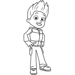 Dessin à colorier: Ryder Pat Patrouille (Personnages de dessins animés) #181776 - Coloriages à Imprimer Gratuits