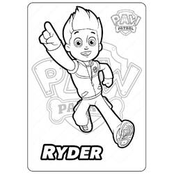 Dessin à colorier: Ryder Pat Patrouille (Personnages de dessins animés) #181777 - Coloriages à Imprimer Gratuits