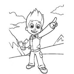 Dessin à colorier: Ryder Pat Patrouille (Personnages de dessins animés) #181781 - Coloriages à Imprimer Gratuits