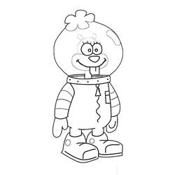 Dessin à colorier: Sandy Ecureuil (Personnages de dessins animés) #220602 - Coloriages à Imprimer Gratuits
