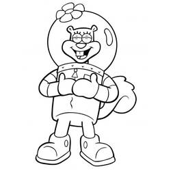 Dessin à colorier: Sandy Ecureuil (Personnages de dessins animés) #220603 - Coloriages à Imprimer Gratuits