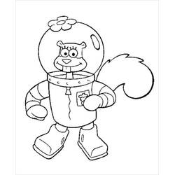 Dessin à colorier: Sandy Ecureuil (Personnages de dessins animés) #220604 - Coloriages à Imprimer Gratuits
