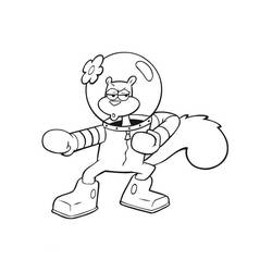 Dessin à colorier: Sandy Ecureuil (Personnages de dessins animés) #220608 - Coloriages à Imprimer Gratuits