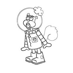 Dessin à colorier: Sandy Ecureuil (Personnages de dessins animés) #220609 - Coloriages à Imprimer Gratuits