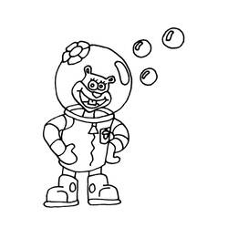 Dessin à colorier: Sandy Ecureuil (Personnages de dessins animés) #220611 - Coloriages à Imprimer Gratuits