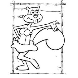 Dessin à colorier: Sandy Ecureuil (Personnages de dessins animés) #220613 - Coloriages à Imprimer Gratuits