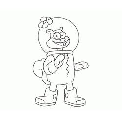 Dessin à colorier: Sandy Ecureuil (Personnages de dessins animés) #220615 - Coloriages à Imprimer Gratuits