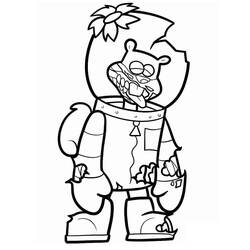 Dessin à colorier: Sandy Ecureuil (Personnages de dessins animés) #220618 - Coloriages à Imprimer Gratuits