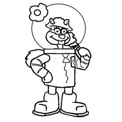 Dessin à colorier: Sandy Ecureuil (Personnages de dessins animés) #220619 - Coloriages à Imprimer Gratuits