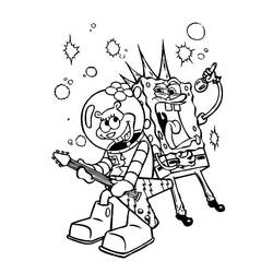 Dessin à colorier: Sandy Ecureuil (Personnages de dessins animés) #220620 - Coloriages à Imprimer Gratuits