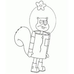 Dessin à colorier: Sandy Ecureuil (Personnages de dessins animés) #220621 - Coloriages à Imprimer Gratuits