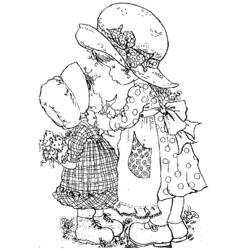 Dessin à colorier: Sarah Kay (Personnages de dessins animés) #43729 - Coloriages à Imprimer Gratuits