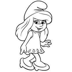 Dessin à colorier: Schtroumpfette (Personnages de dessins animés) #178454 - Coloriages à Imprimer Gratuits