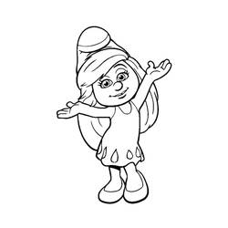 Dessin à colorier: Schtroumpfette (Personnages de dessins animés) #178457 - Coloriages à Imprimer Gratuits