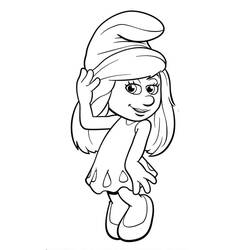 Dessin à colorier: Schtroumpfette (Personnages de dessins animés) #178458 - Coloriages à Imprimer Gratuits