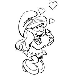 Dessin à colorier: Schtroumpfette (Personnages de dessins animés) #178459 - Coloriages à Imprimer Gratuits